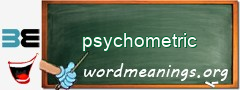 WordMeaning blackboard for psychometric